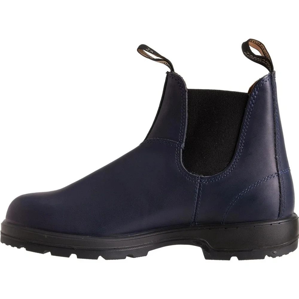 Blundstone 2246 Men‎ Chelsea Boots AU 13 US 14 Navy Leather Slip On Elastic Side